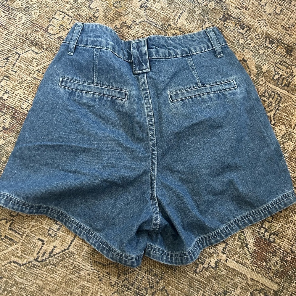 NWOT Amazon Sailor Blue Denim Shorts - Picture 3 of 8